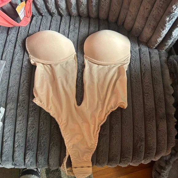 Black One-Piece Swimsuit with White Trim - Picture 6 of 13